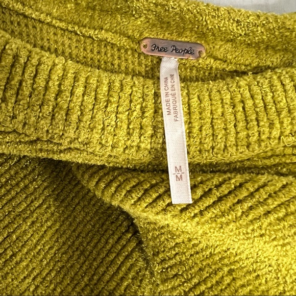 Free People Cropped Balloon Sleeve Corduroy Pullover Sweater - Picture 5 of 5
